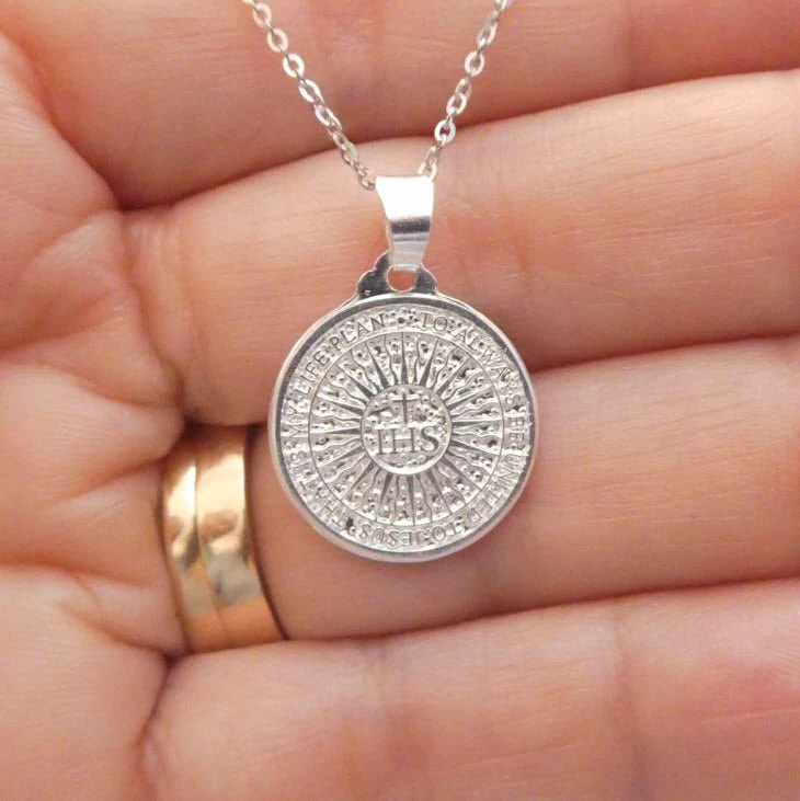 Silver Saint Carlo Acutis Medal Necklace 18-inch - Image 4