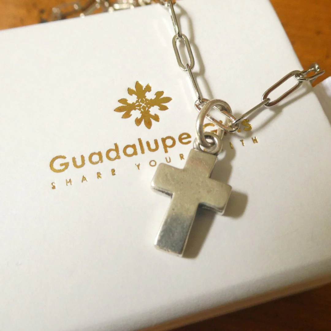 Silver-Plated Mini Cross Necklace 20-inch - Image 10