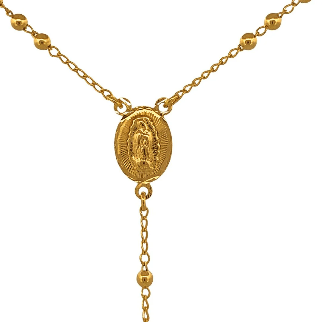 Gold Our Lady of Guadalupe Rosary Necklace — 18” - Image 3