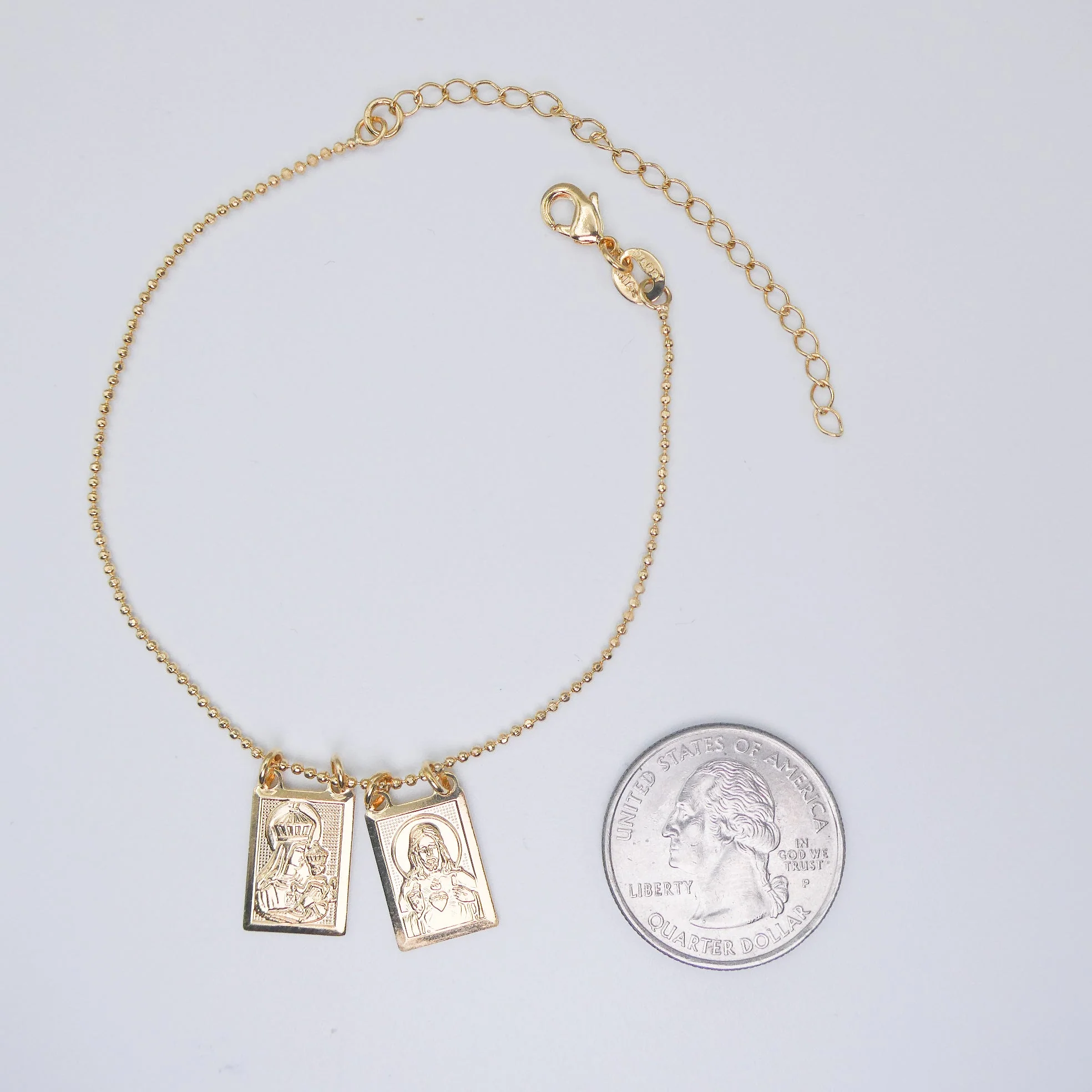 Gold-Plated Scapular Bracelet 8-inch - Image 3