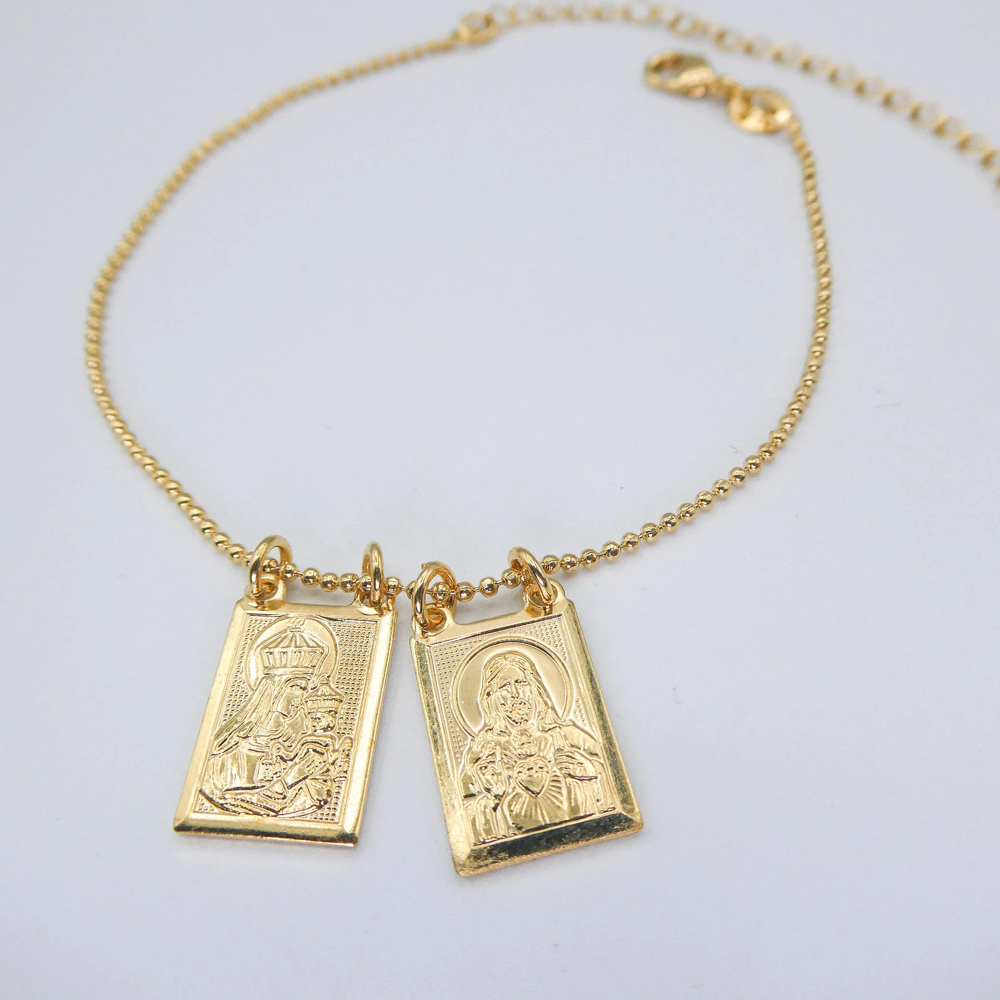 Gold-Plated Scapular Bracelet 8-inch - Image 4