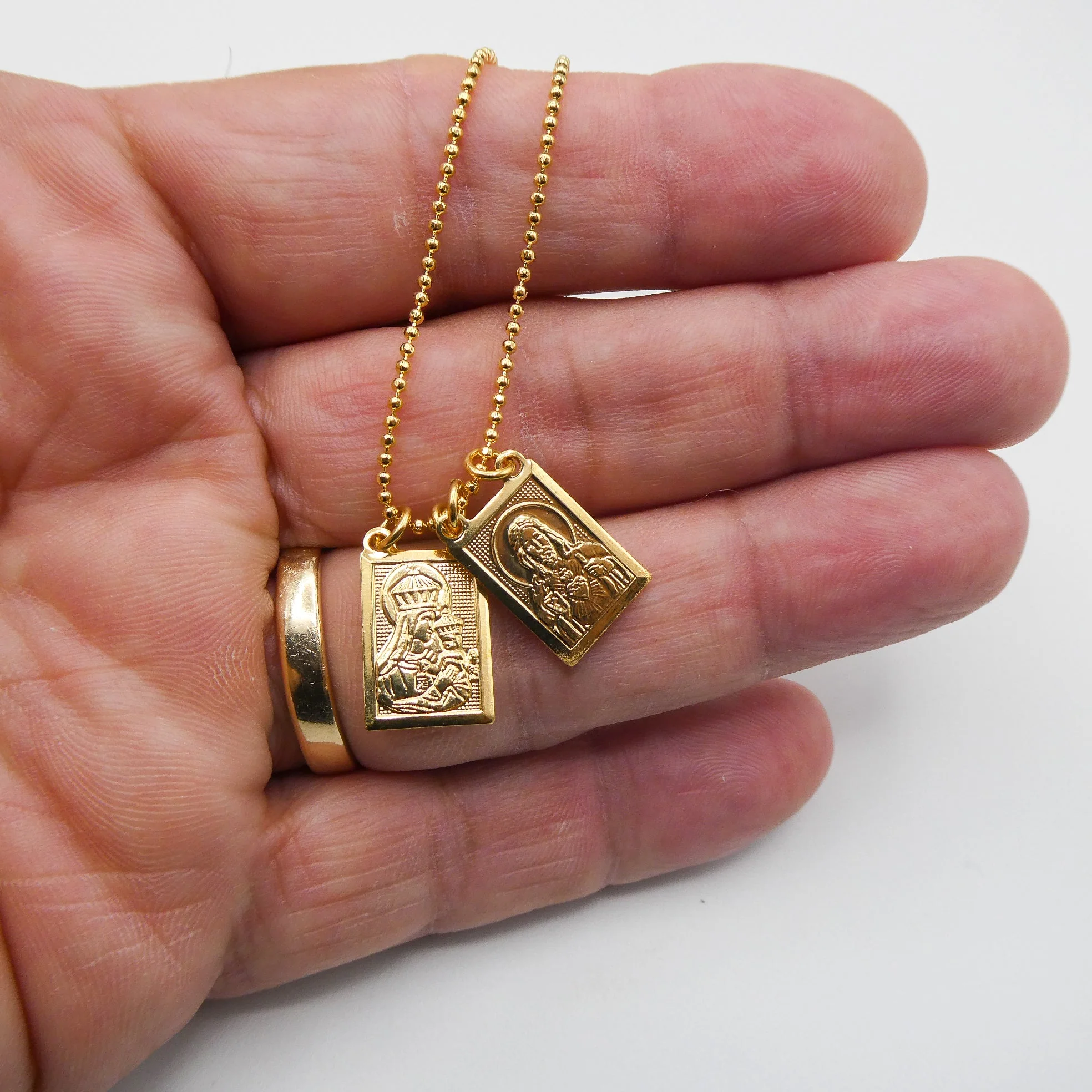 Gold-Plated Scapular Bracelet 8-inch - Image 5