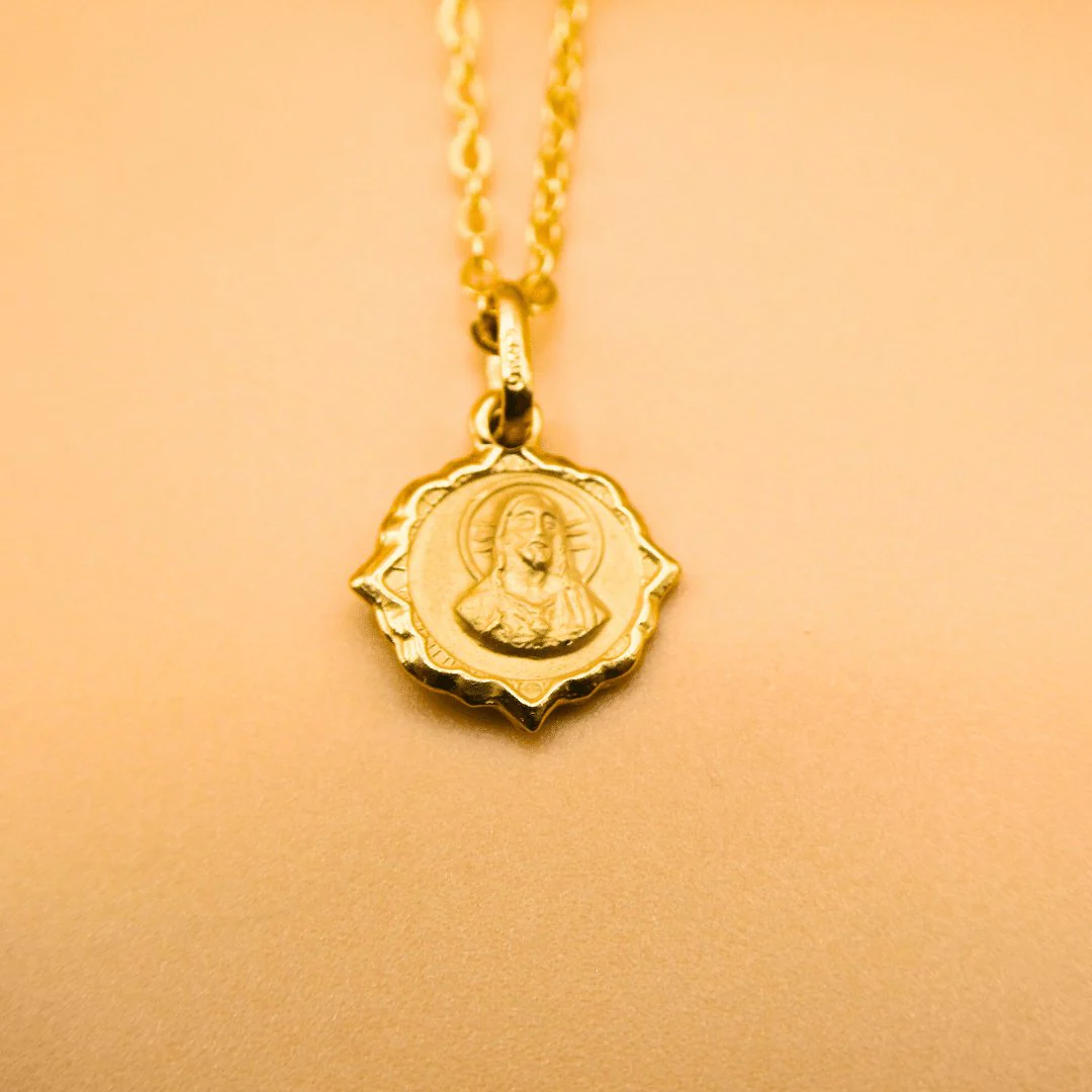 Gold-Plated Scapular Necklace – Sacred Heart & Our Lady of Guadalupe, 18” - Image 8