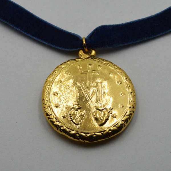 Gold-Plated Our Lady of Guadalupe & Sacred Heart Necklace 22-inch - Image 10