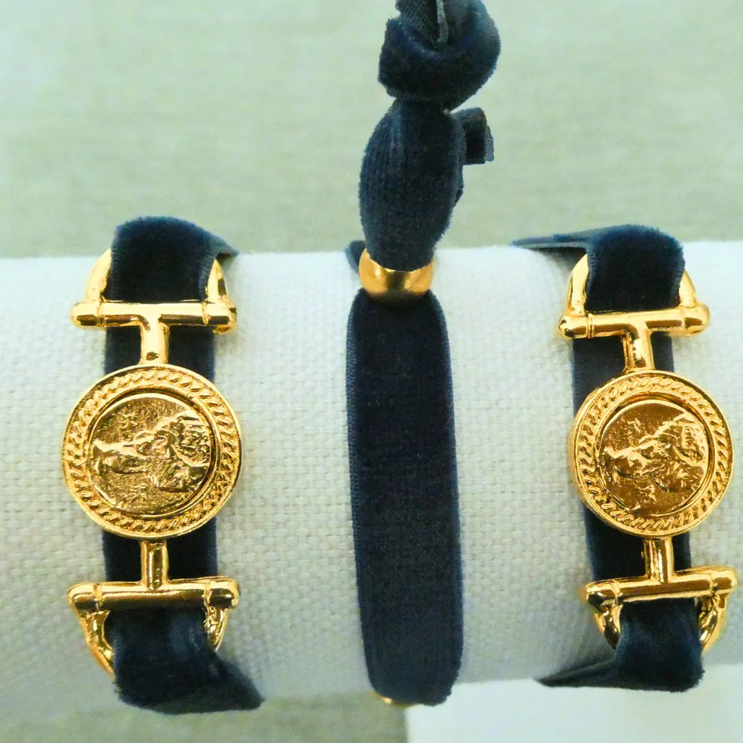 Gold-Plated Our Lady of Perpetual Help Velvet Bracelet 7.5-inch - Image 6