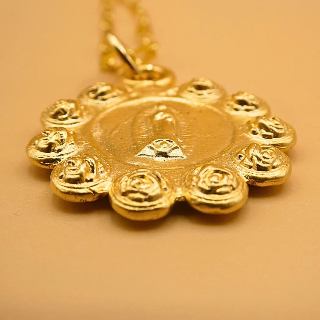 Gold-Plated Our Lady of Guadalupe Necklace 22-inch - Image 6