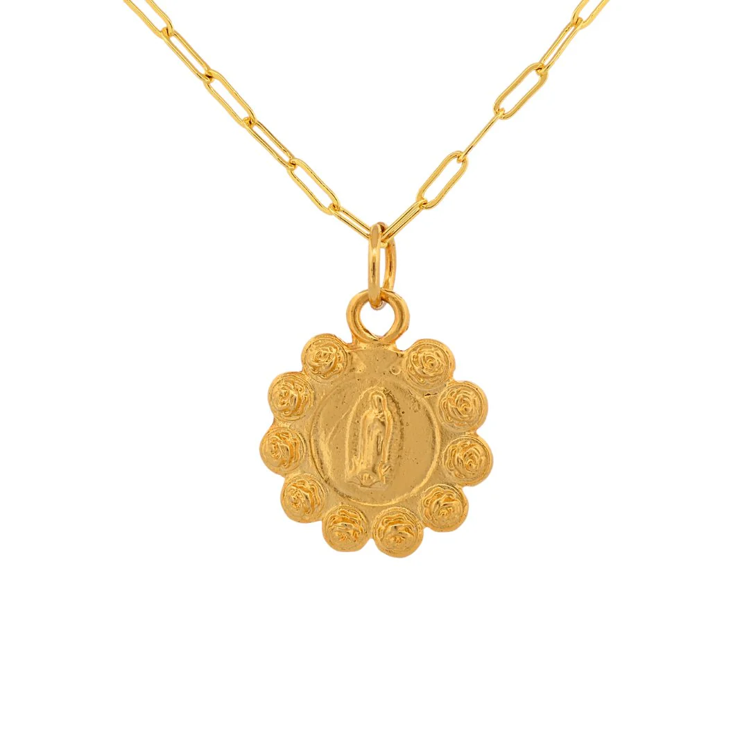 Gold-Plated Our Lady of Guadalupe Necklace 22-inch - Image 7