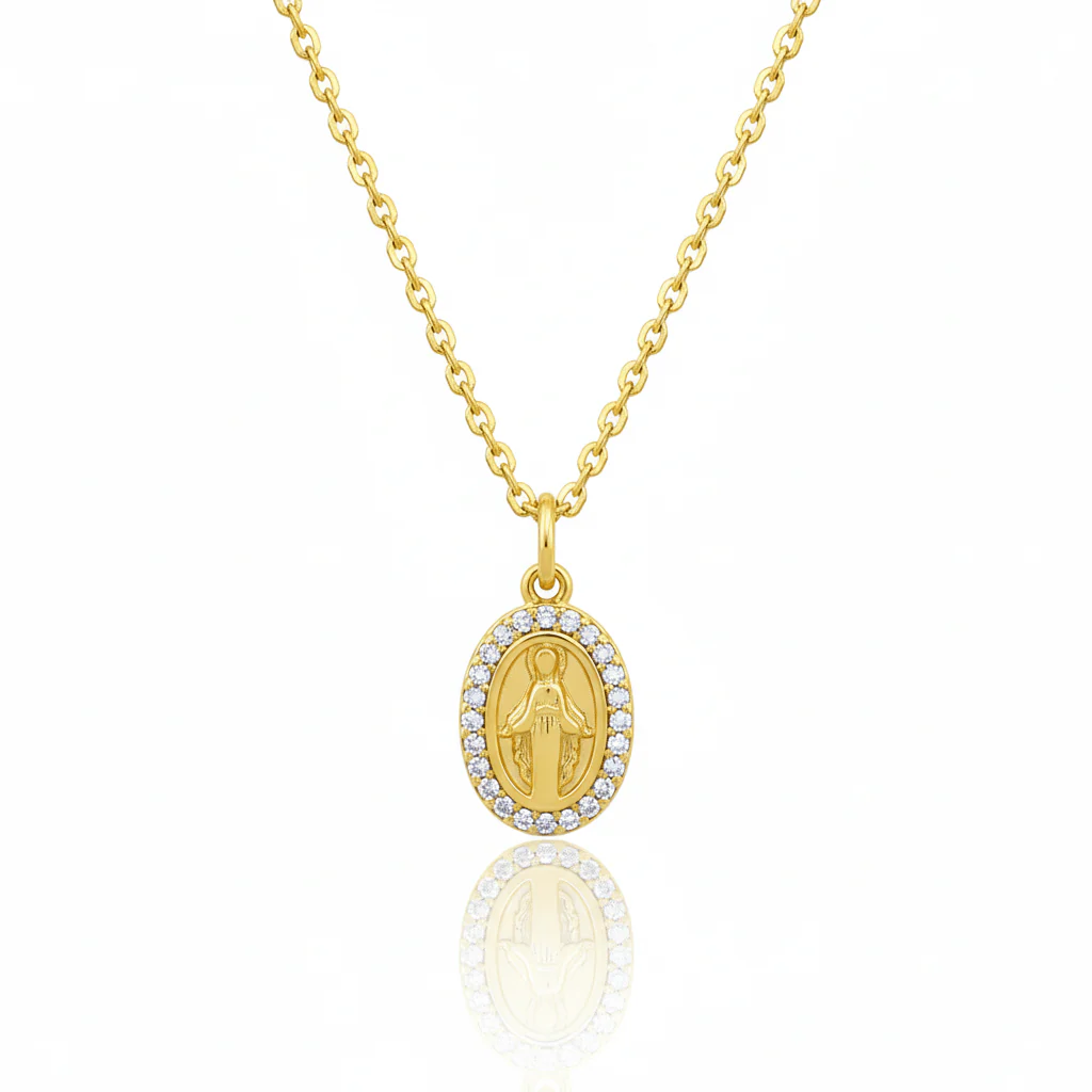 Gold-Plated Grace Zirconia Necklace 18-inch