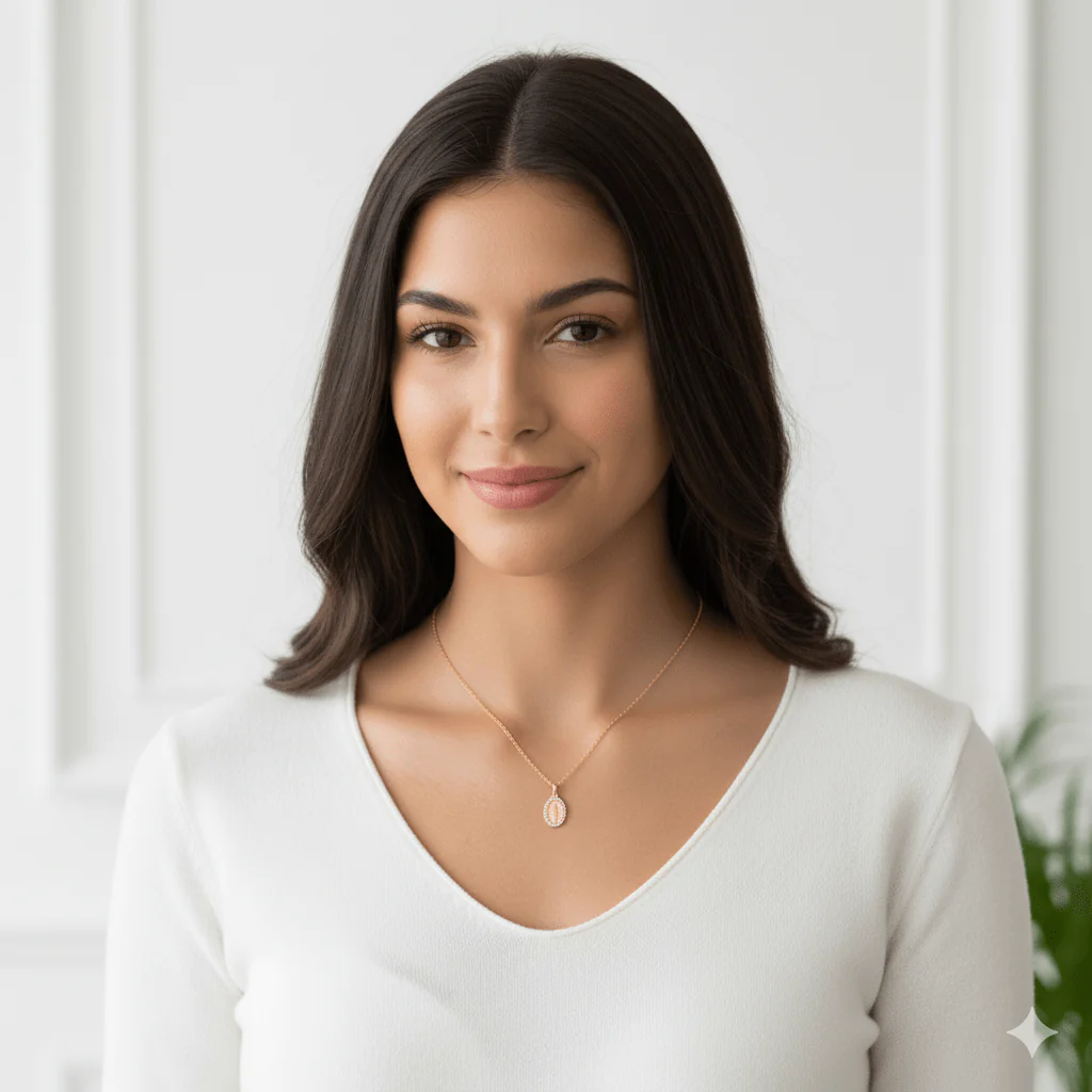 Gold-Plated Grace Zirconia Necklace 18-inch - Image 2