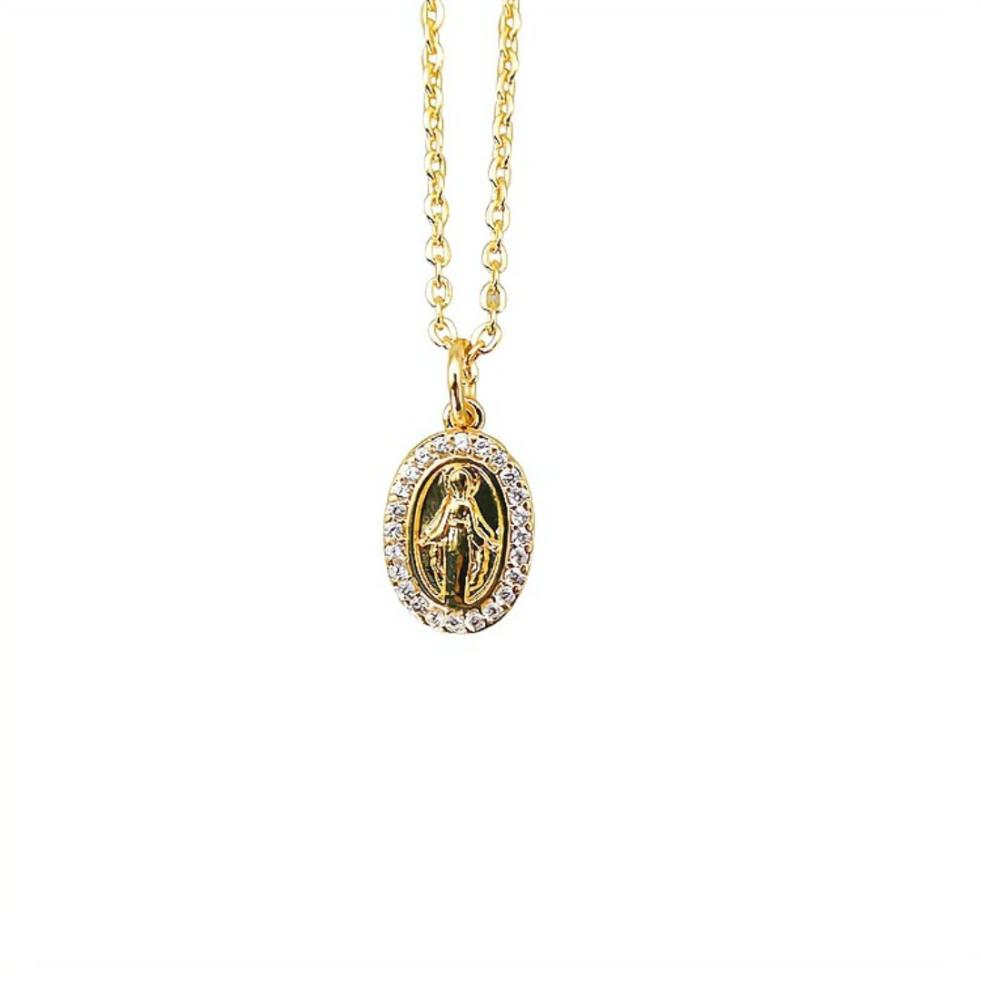 Gold-Plated Grace Zirconia Necklace 18-inch - Image 3