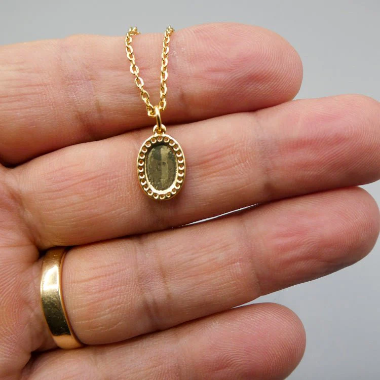Gold-Plated Grace Zirconia Necklace 18-inch - Image 5