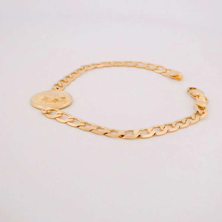 Gold Guadalupe Chain Bracelet 7.5-inch - Image 7
