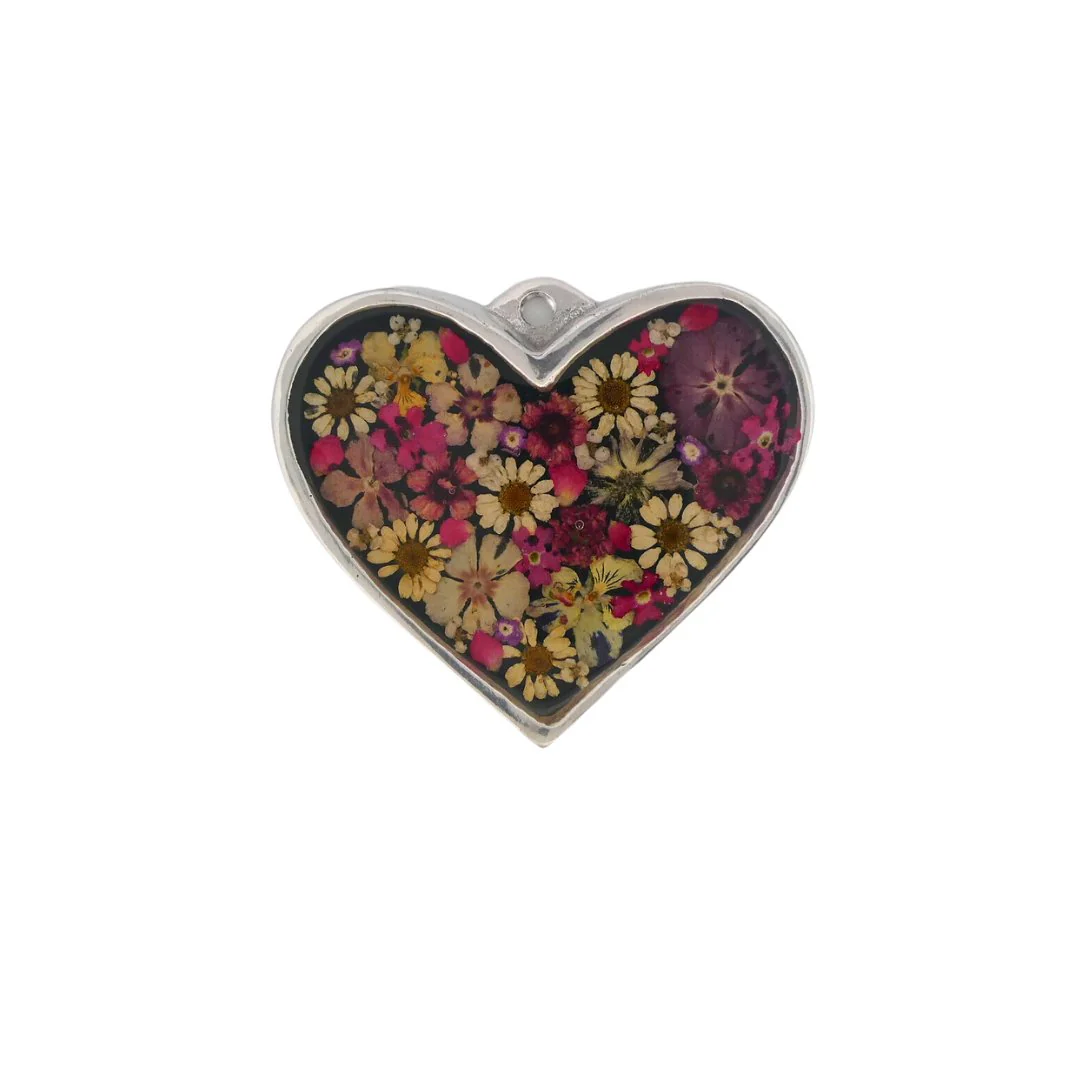 Heart-Shaped Small Wall Frame w/ Pressed Flowers 3.2" x 2.9" - Image 5