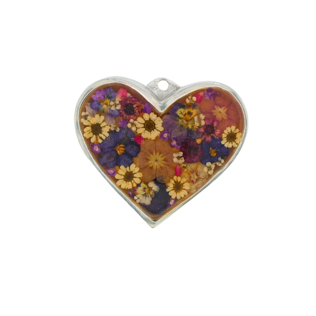 Heart-Shaped Small Wall Frame w/ Pressed Flowers 3.2" x 2.9" - Image 7