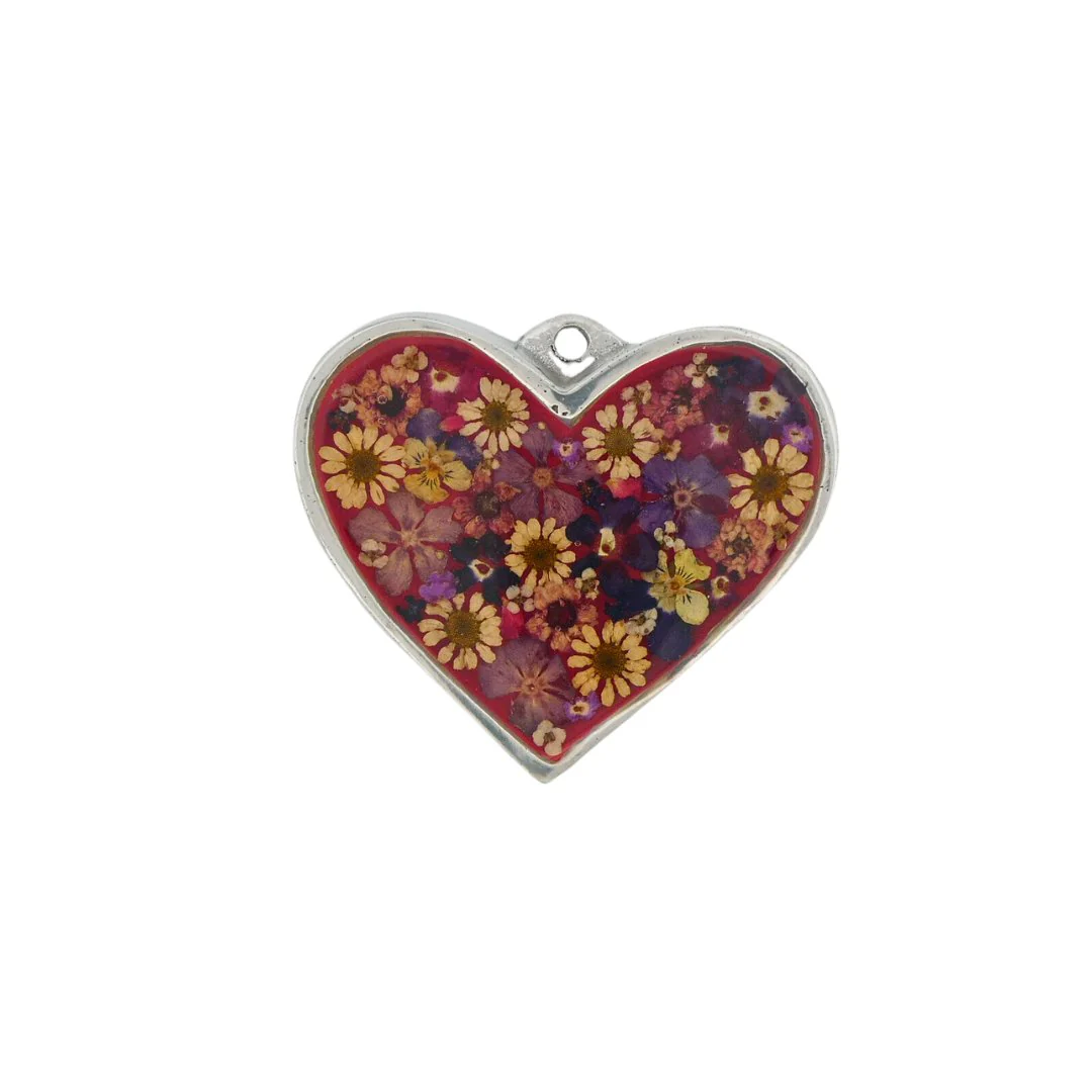 Heart-Shaped Small Wall Frame w/ Pressed Flowers 3.2" x 2.9" - Image 9