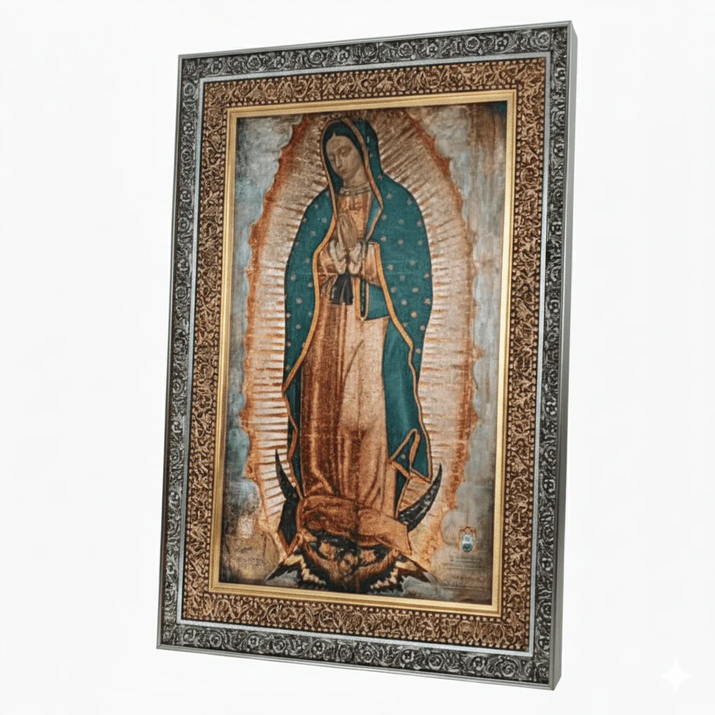 Life-Size Certified Basilica Art of Our Lady of Guadalupe 88" × 62" (2.22 m × 1.57 m)