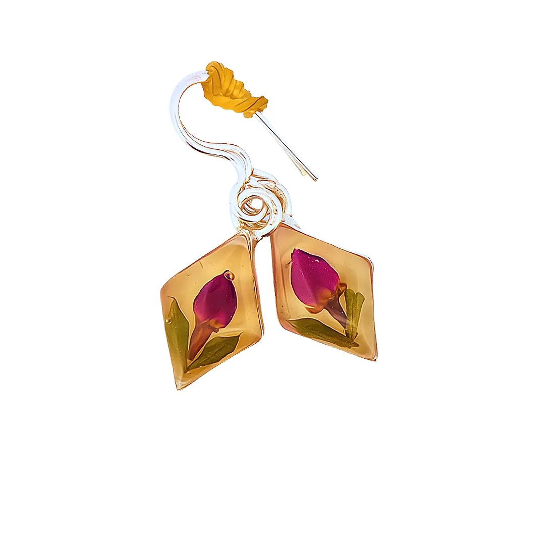Guadalupe Earrings w/ Pressed Flowers - Image 16