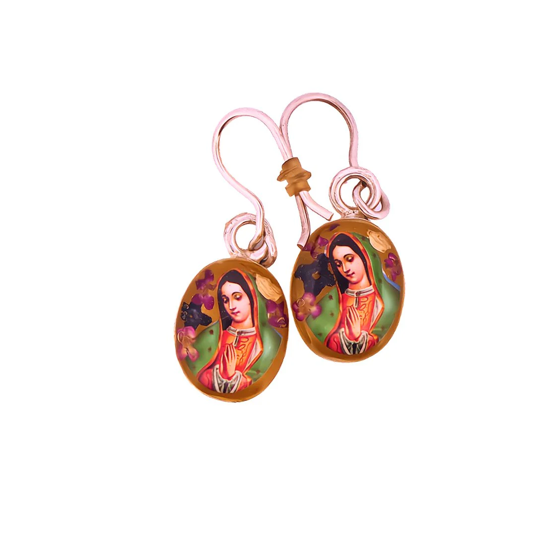 Guadalupe Earrings w/ Pressed Flowers - Image 3