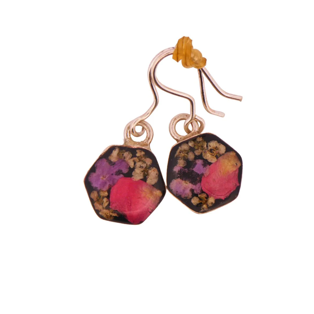 Guadalupe Earrings w/ Pressed Flowers - Image 9