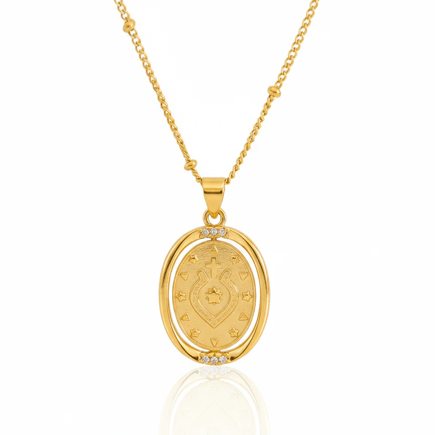 Gold-Plated Our Lady of Guadalupe Necklace · 18” Chain - Image 3