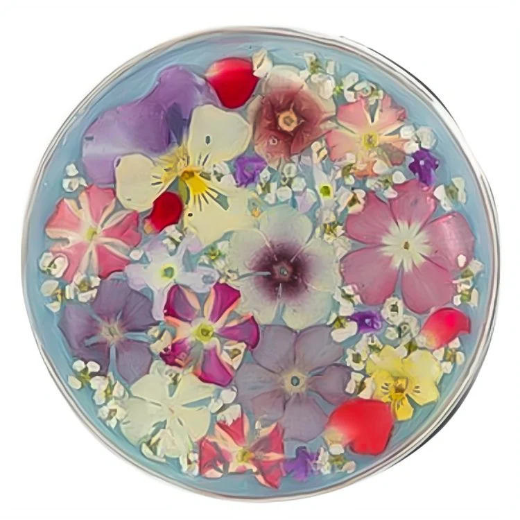 Rosary Box w/ Pressed Flowers 2.9" x 1.5" x 2" - Image 5