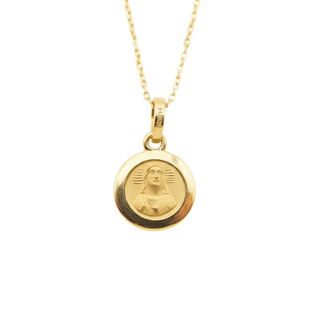 Gold-Filled Round Scapular Pendant Necklace – Our Lady of Guadalupe, 18” - Image 3