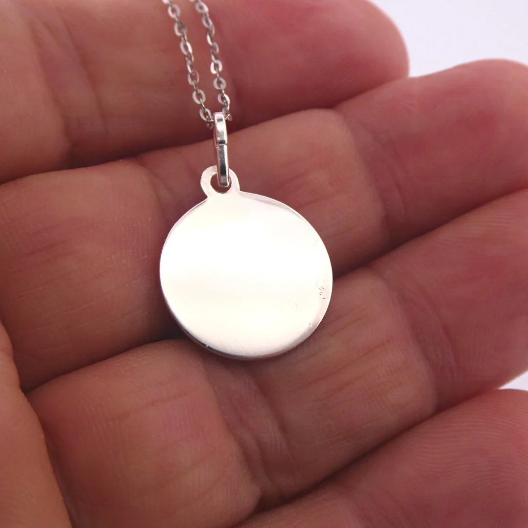 Silver Saint Christopher Medal Necklace 18-inch - Image 4