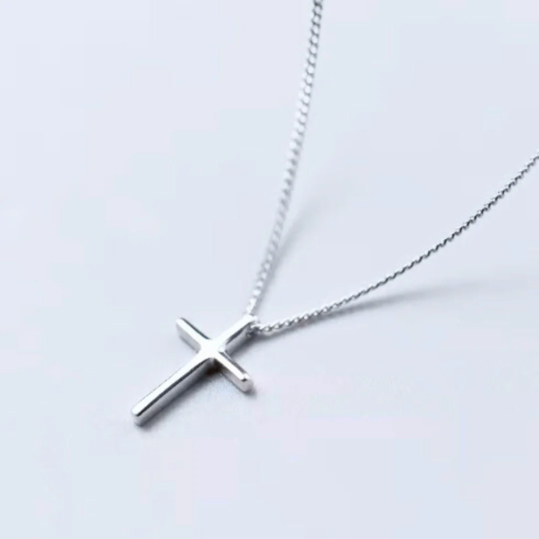 Silver Latin Cross Necklace 18-inch - Image 5