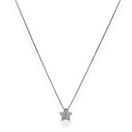 Silver Saintar Necklace w/ Zirconias 18-inch